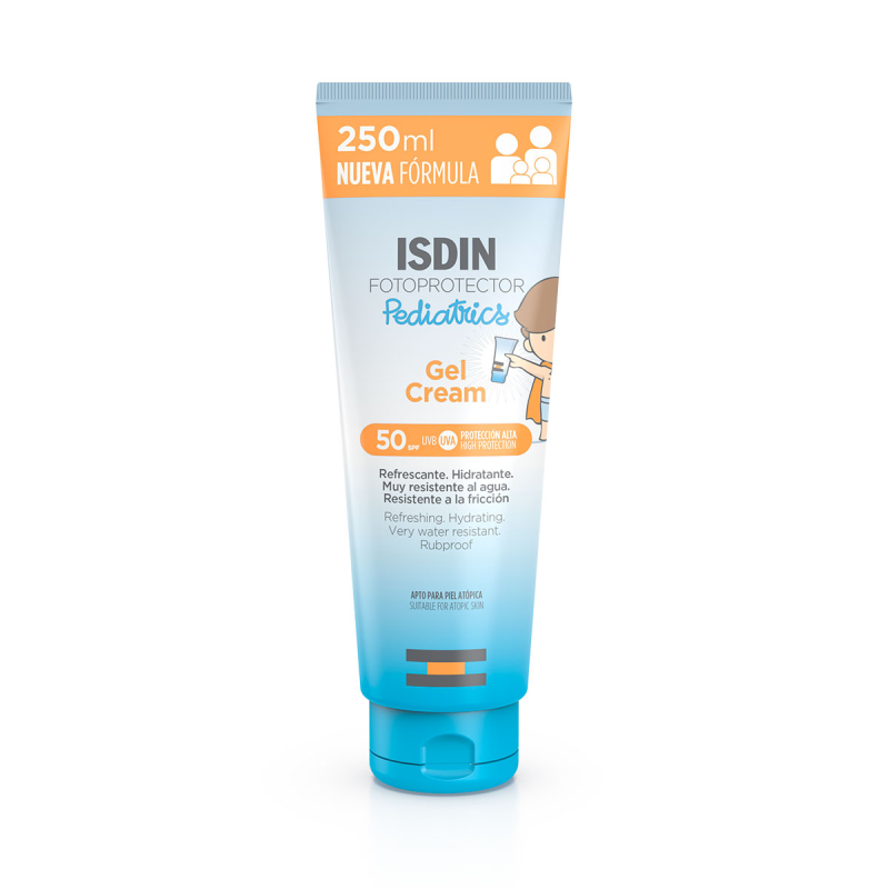 ISDIN-Fotoprotector-Gel-Cream-Pediatrics-SPF50-250ml.png FOTOPROT GEL CREME PEDIAT – Image 1