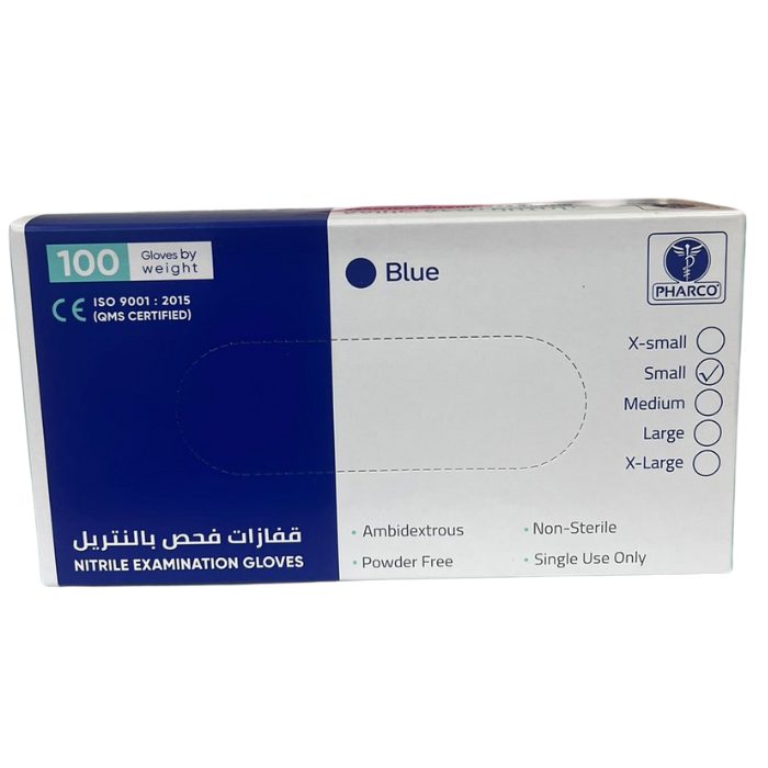 pharco-pharco-blue-nitrile-examination-gants-taille-s-100-unites-accessoires-de-sante