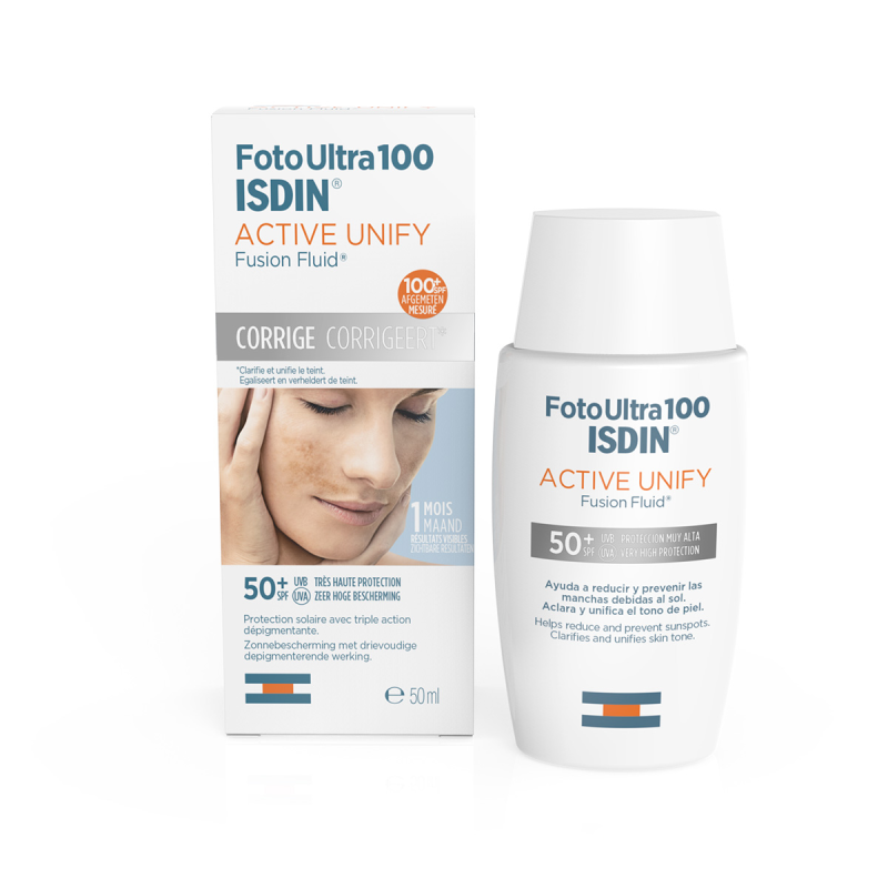 ISDIN-Foto-Ultra-100-Active-Unify-Fusion-Fluid-Spf50-50ml.png FOTOULT ACTIVE UNIFY TRAN – Image 1