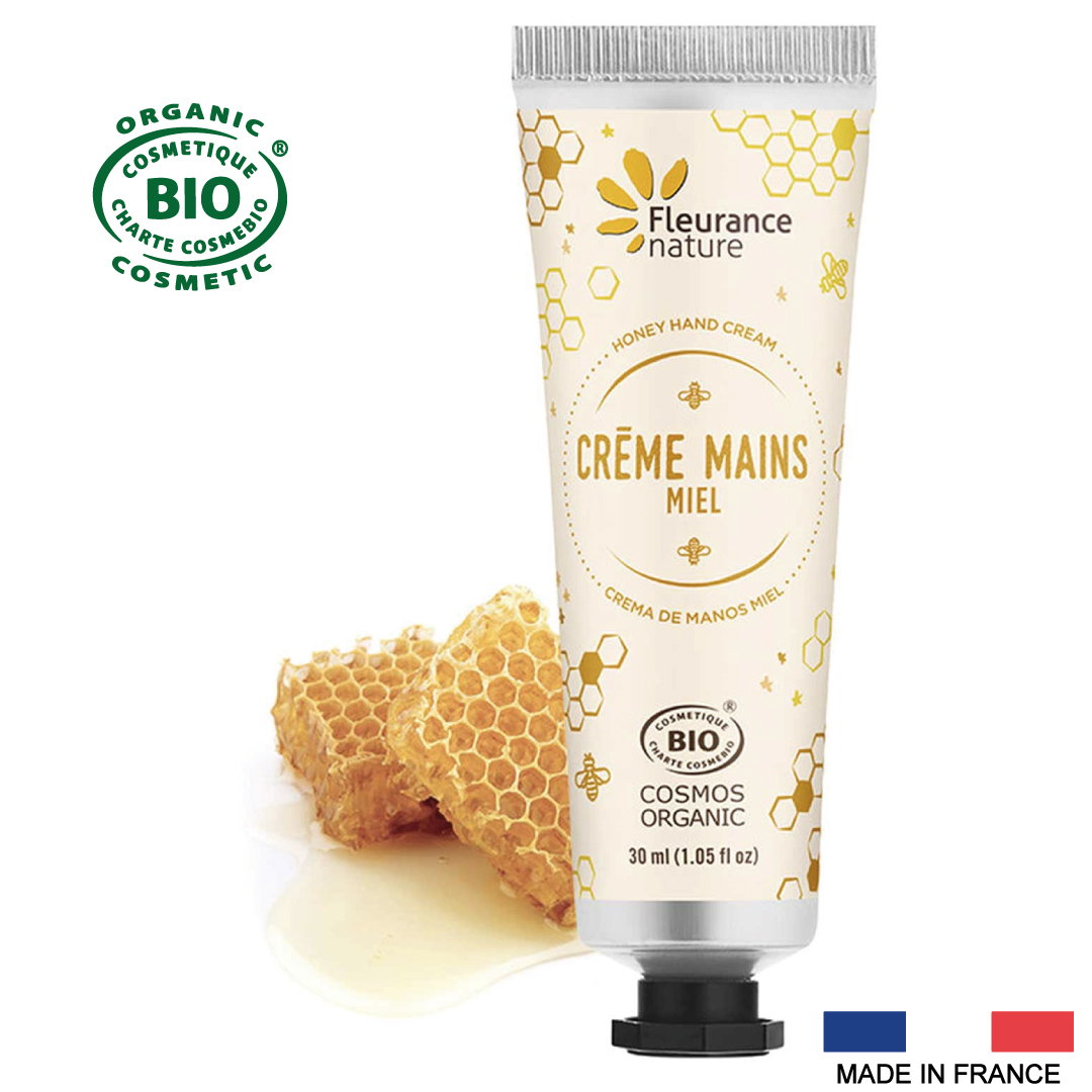 creme-mains-miel.jpg FLEURANCE NATURE Crème mains au Miel 30 ml – Image 1