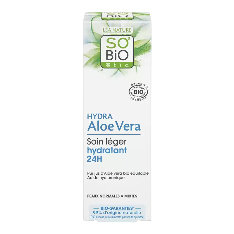 so-bio-etic-hydra-aloe-vera-creme-purifiante-matifiante.webp SO BIO CREME HYDRATANT PEAUX NORMAL/MIXTES ALOE VERA – Image 1