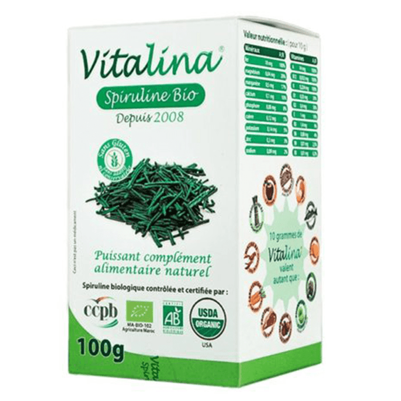 vitalina-spiruline-paillettes-100g-1.png VITALINA Spiruline Bio & Naturelle Paillettes 100g – Image 1